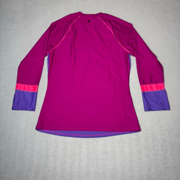 prAna Women's Lorelei Long Sleeve Sun Top Rash Guard Pink and Purple - Large - Picture 4 of 9